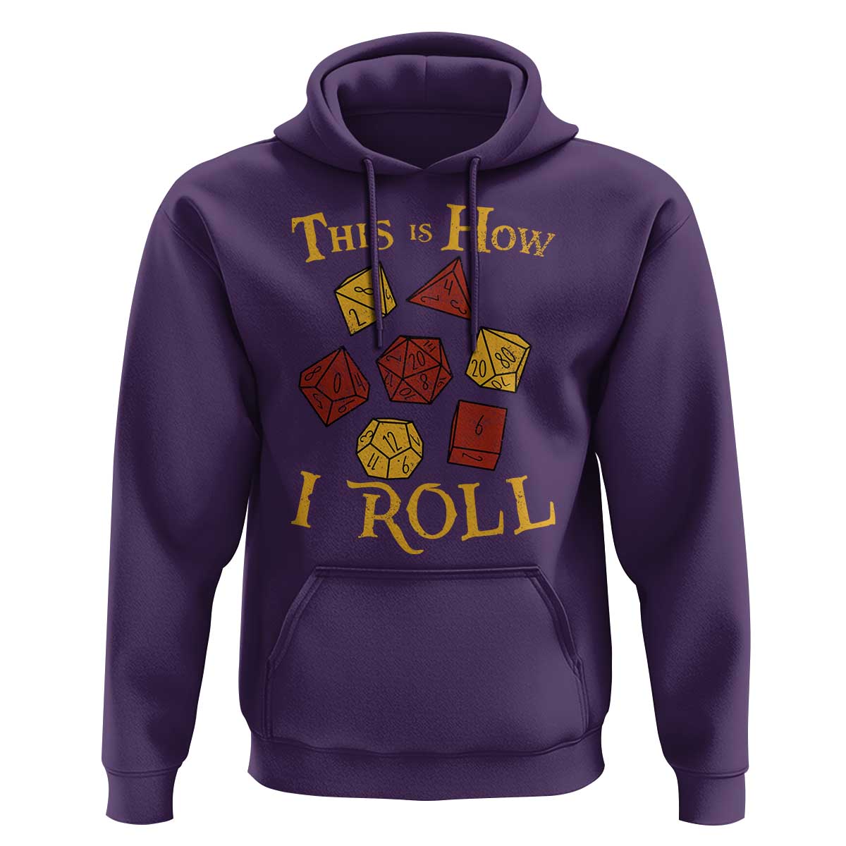 Funny RPG Tabletop Dice Hoodie This Is How I Roll Vintage D20