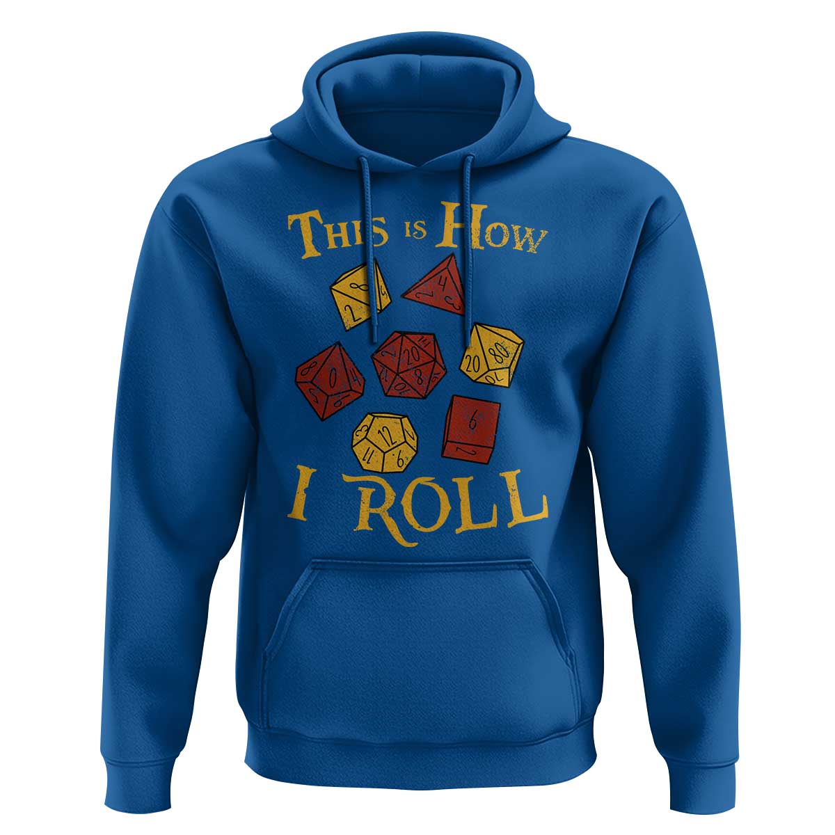 Funny RPG Tabletop Dice Hoodie This Is How I Roll Vintage D20