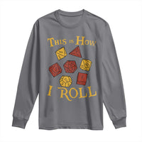 Funny RPG Tabletop Dice Long Sleeve Shirt This Is How I Roll Vintage D20