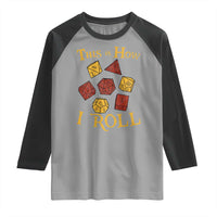 Funny RPG Tabletop Dice Raglan Shirt This Is How I Roll Vintage D20