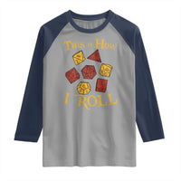 Funny RPG Tabletop Dice Raglan Shirt This Is How I Roll Vintage D20