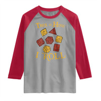 Funny RPG Tabletop Dice Raglan Shirt This Is How I Roll Vintage D20