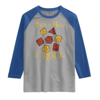 Funny RPG Tabletop Dice Raglan Shirt This Is How I Roll Vintage D20