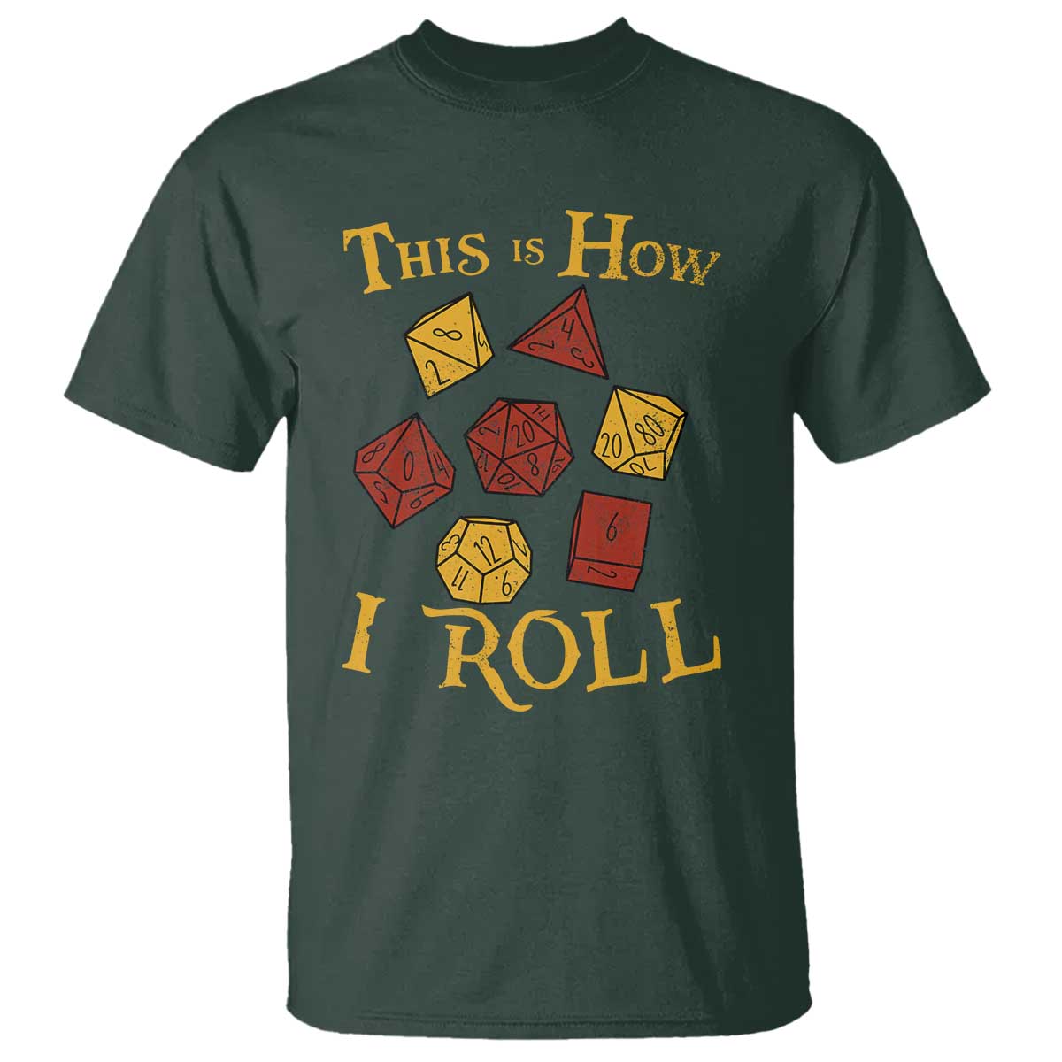 Funny RPG Tabletop Dice T Shirt This Is How I Roll Vintage D20
