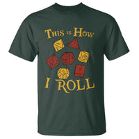 Funny RPG Tabletop Dice T Shirt This Is How I Roll Vintage D20