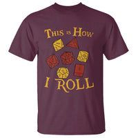 Funny RPG Tabletop Dice T Shirt This Is How I Roll Vintage D20