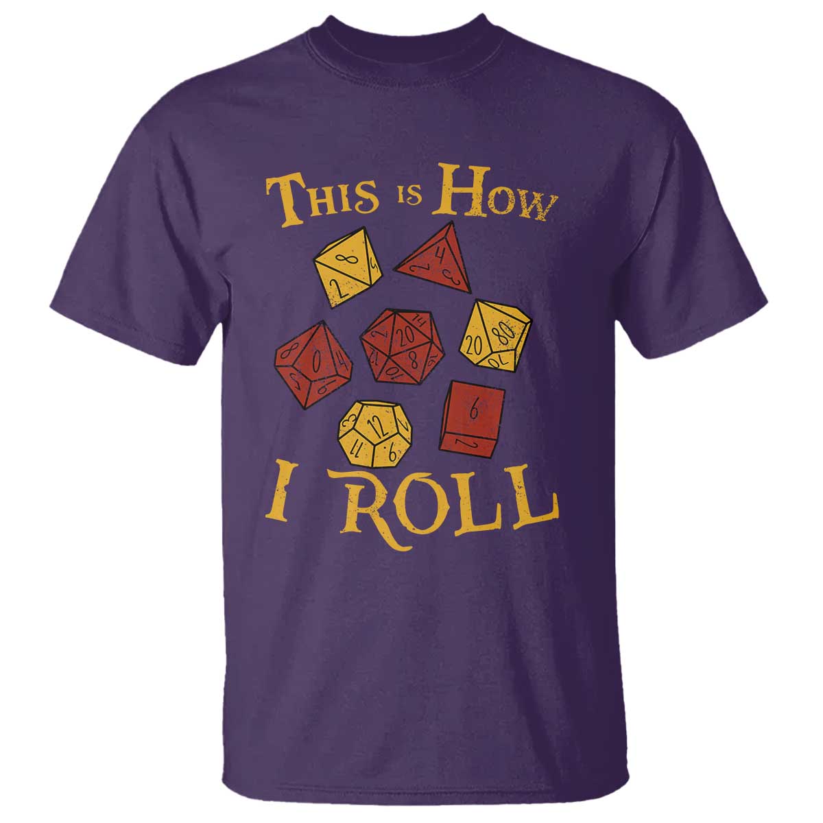 Funny RPG Tabletop Dice T Shirt This Is How I Roll Vintage D20
