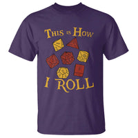 Funny RPG Tabletop Dice T Shirt This Is How I Roll Vintage D20
