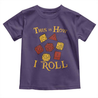 Funny RPG Tabletop Dice Toddler T Shirt This Is How I Roll Vintage D20