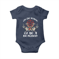Tis The Season To Be The Heathen Baby Onesie Pagan Christmas Yule Holiday Pentagram - Wonder Print Shop