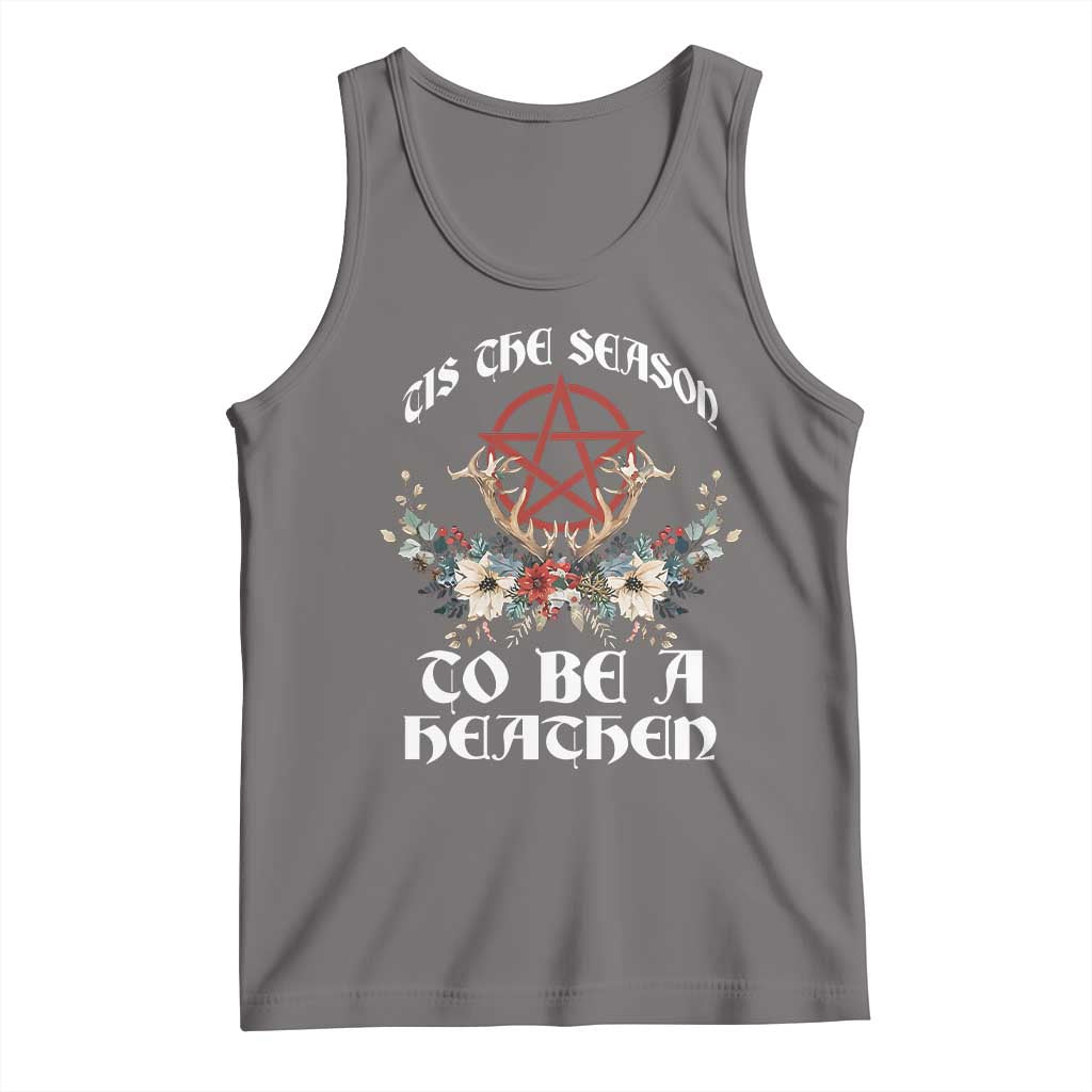 Tis The Season To Be The Heathen Tank Top Pagan Christmas Yule Holiday Pentagram - Wonder Print Shop