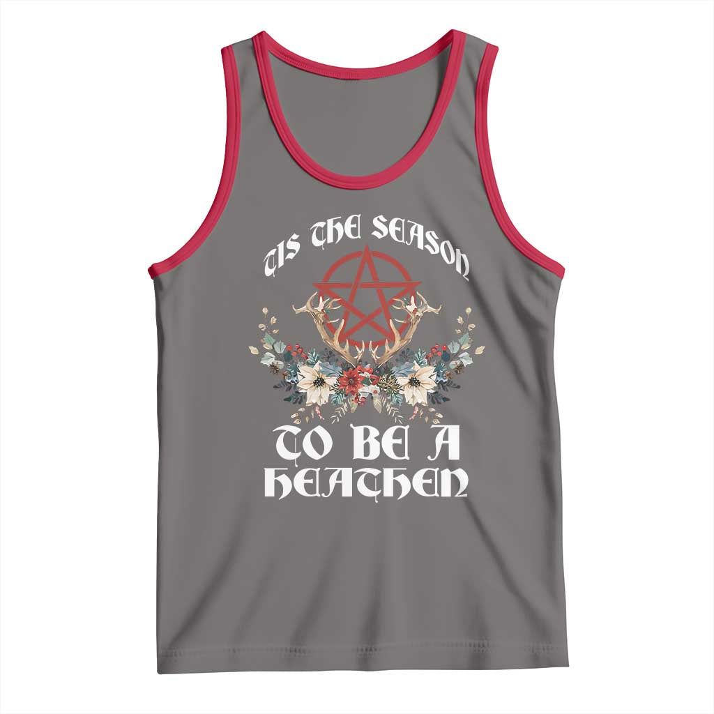 Tis The Season To Be The Heathen Tank Top Pagan Christmas Yule Holiday Pentagram - Wonder Print Shop