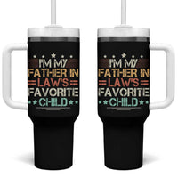 I Am My Father In Laws Favorite Child Tumbler With Handle Family Humor - Wonder Print Shop