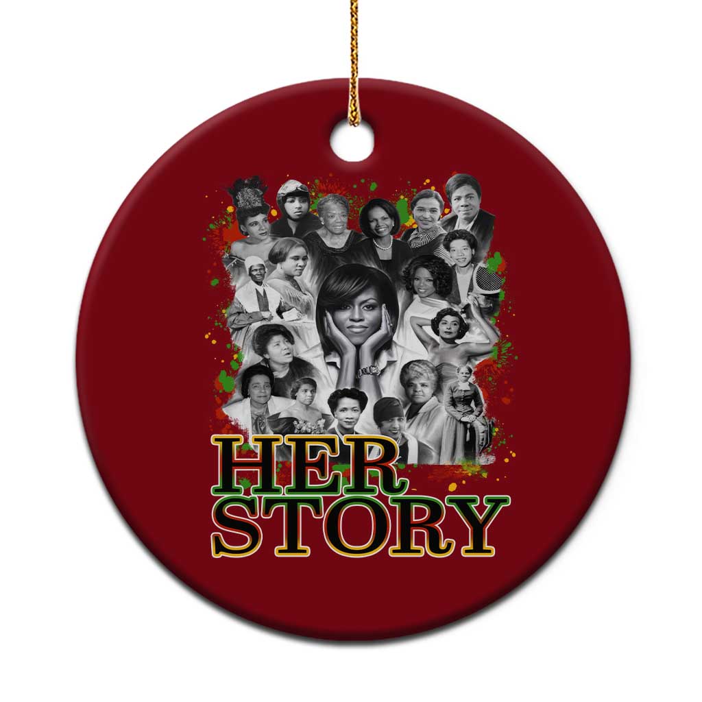Black Women History Ceramic Ornament Her Story Black History Month