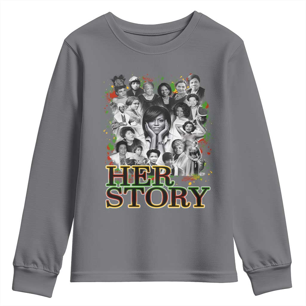 Black Women History Youth Sweatshirt Her Story Black History Month