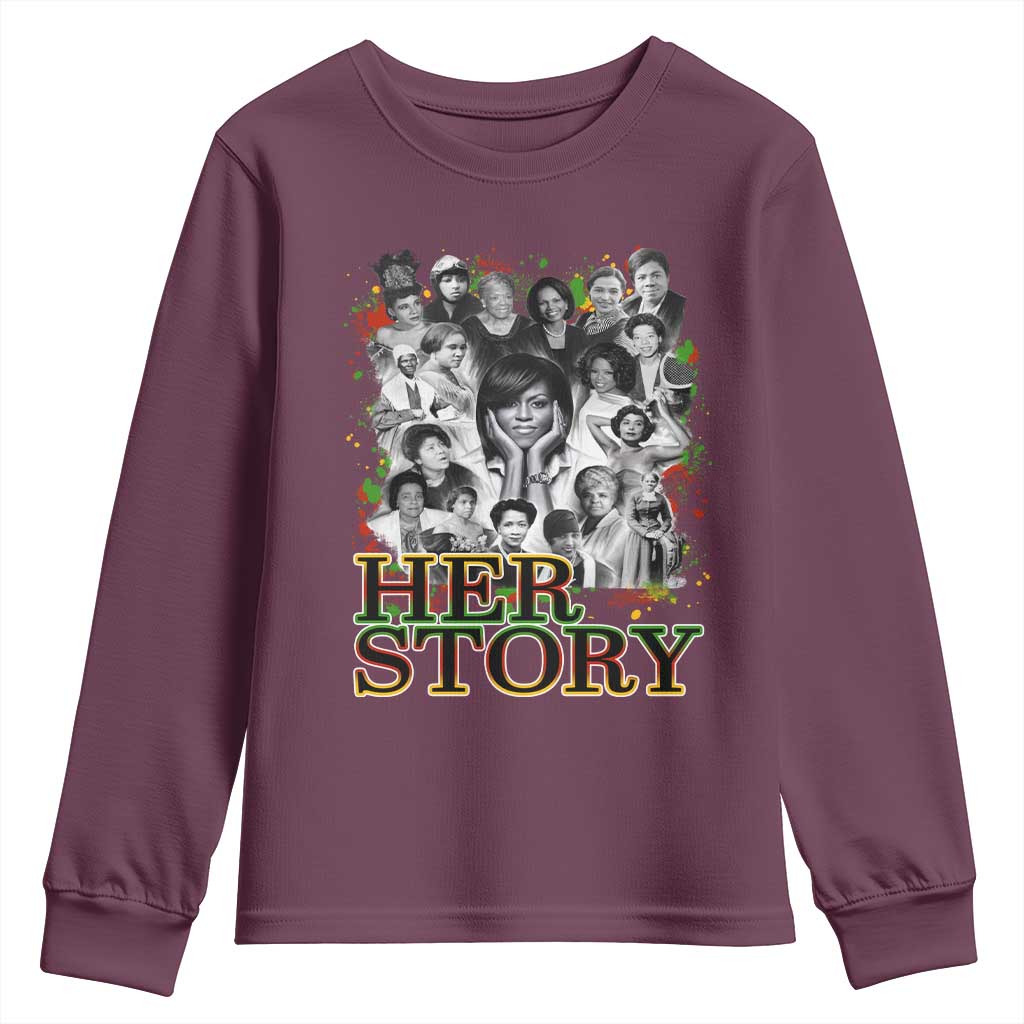Black Women History Youth Sweatshirt Her Story Black History Month