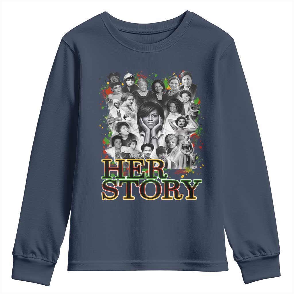 Black Women History Youth Sweatshirt Her Story Black History Month