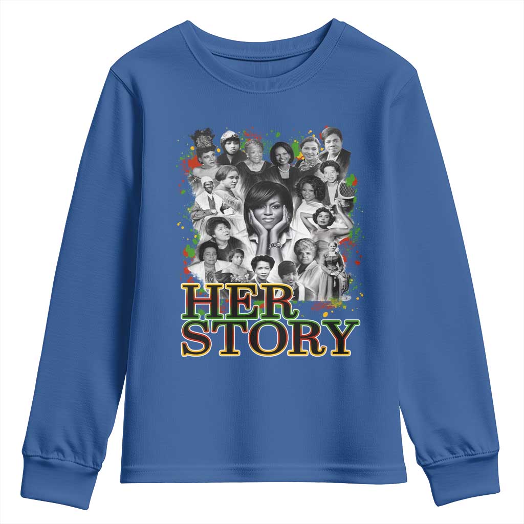 Black Women History Youth Sweatshirt Her Story Black History Month
