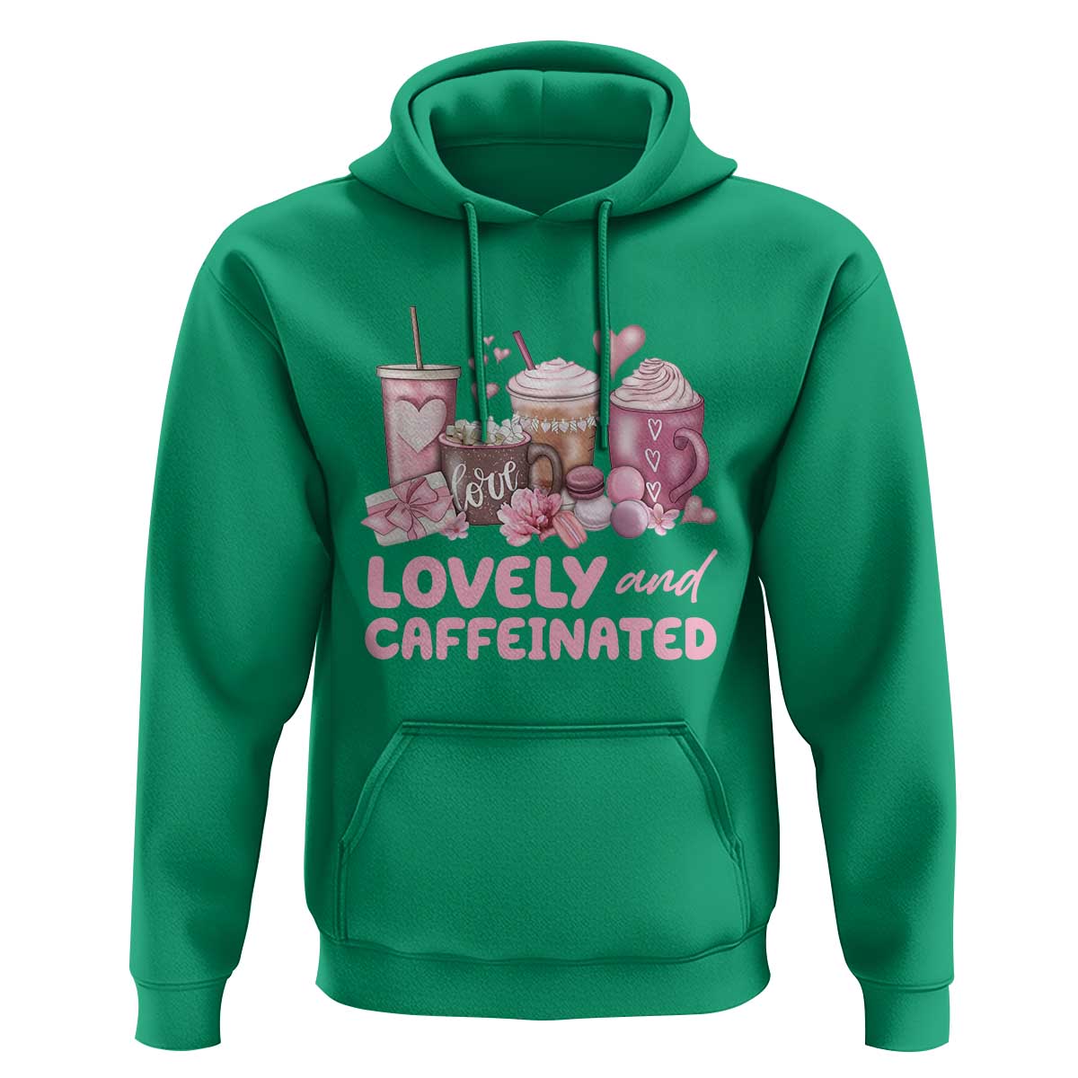 Lovely And Caffeinated Coffee Valentine Hoodie