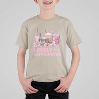 Lovely And Caffeinated Coffee Valentine T Shirt For Kid