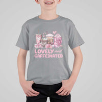 Lovely And Caffeinated Coffee Valentine T Shirt For Kid