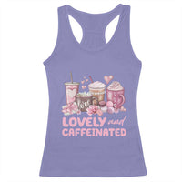Lovely And Caffeinated Coffee Valentine Racerback Tank Top