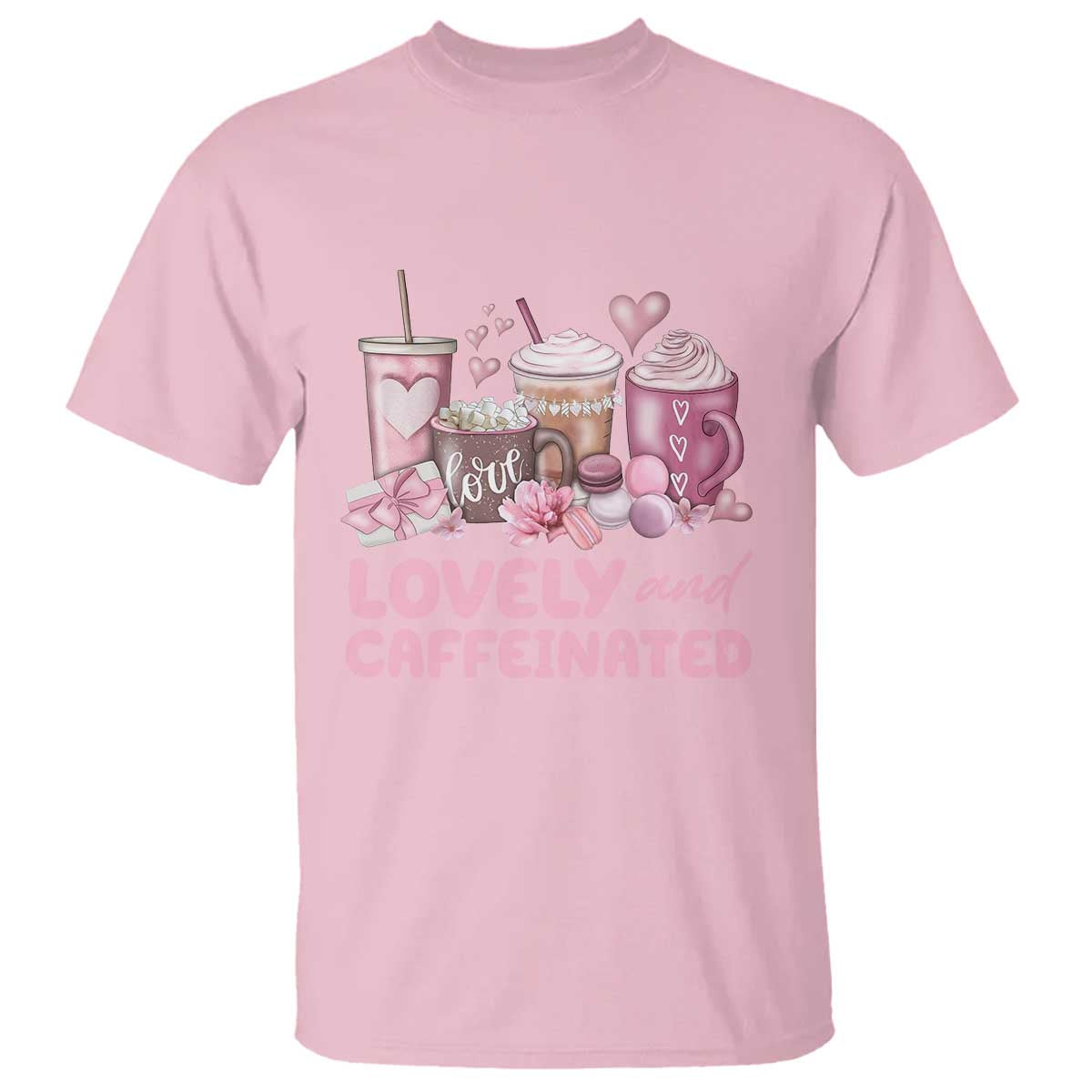 Lovely And Caffeinated Coffee Valentine T Shirt