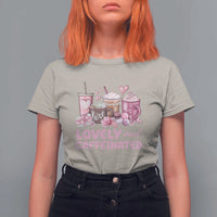 Lovely And Caffeinated Coffee Valentine T Shirt For Women