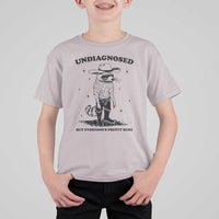 Funny Undiagnosed But Everyone's Pretty Sure T Shirt For Kid Cowboy Racoon