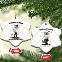 Funny Undiagnosed But Everyone's Pretty Sure Ceramic Ornament Cowboy Racoon - Wonder Print Shop