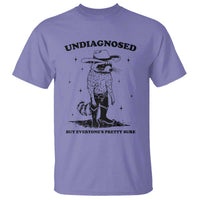 Funny Undiagnosed But Everyone's Pretty Sure T Shirt Cowboy Racoon