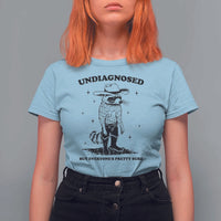 Funny Undiagnosed But Everyone's Pretty Sure T Shirt For Women Cowboy Racoon
