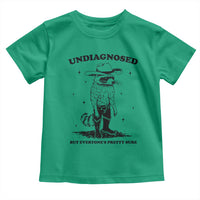 Funny Undiagnosed But Everyone's Pretty Sure Toddler T Shirt Cowboy Racoon