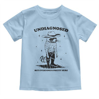 Funny Undiagnosed But Everyone's Pretty Sure Toddler T Shirt Cowboy Racoon
