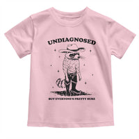 Funny Undiagnosed But Everyone's Pretty Sure Toddler T Shirt Cowboy Racoon