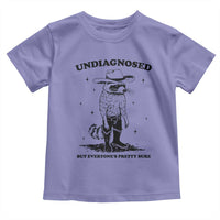 Funny Undiagnosed But Everyone's Pretty Sure Toddler T Shirt Cowboy Racoon