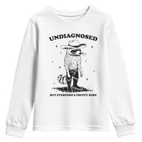 Funny Undiagnosed But Everyone's Pretty Sure Youth Sweatshirt Cowboy Racoon
