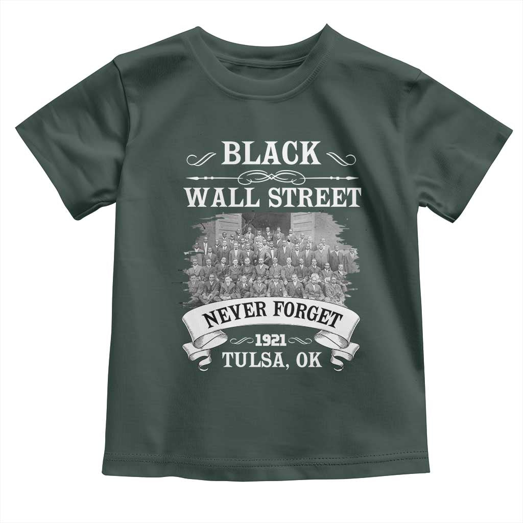 Never Forget Black Wall Street 1921 Toddler T Shirt Tulsa Oklahoma Black History Month