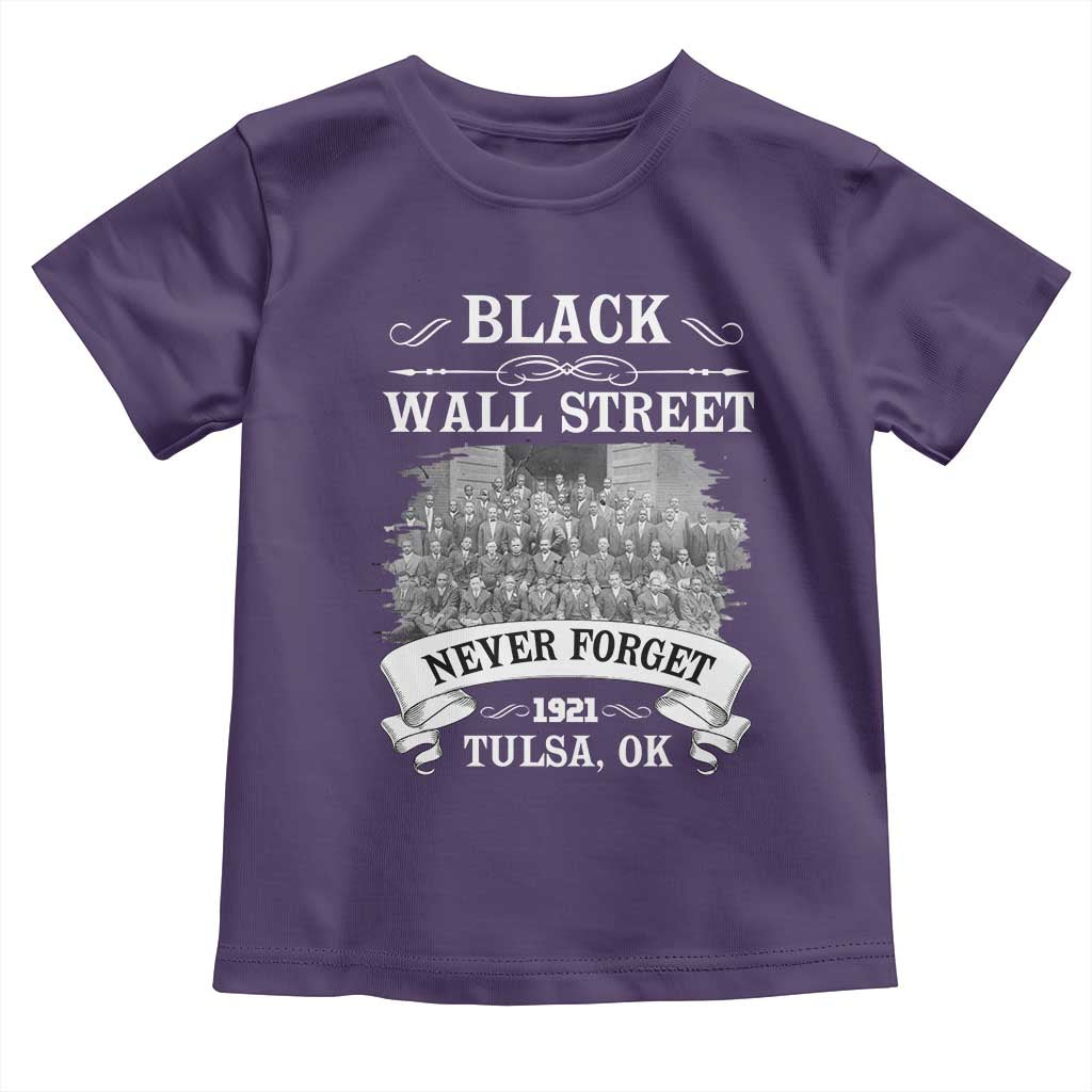 Never Forget Black Wall Street 1921 Toddler T Shirt Tulsa Oklahoma Black History Month