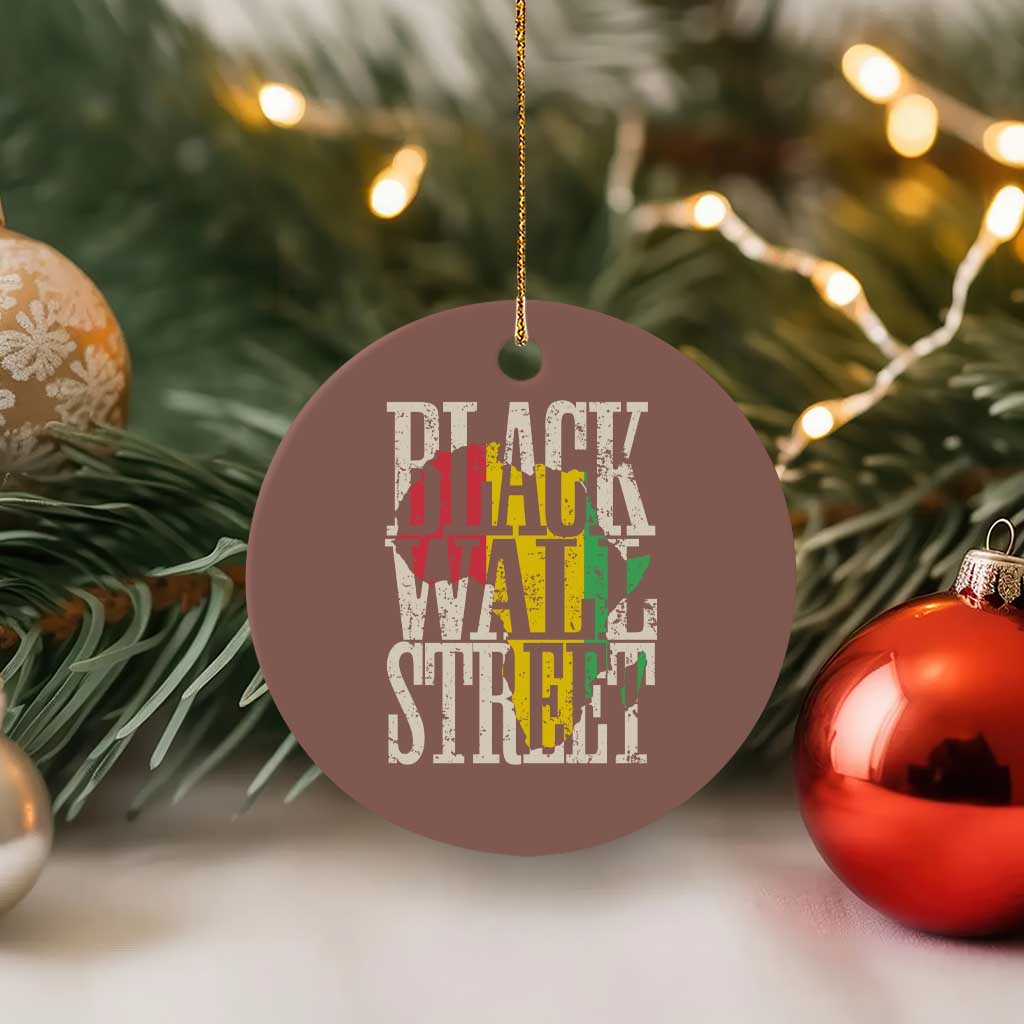 Black Wall Street Ceramic Ornament Tulsa Oklahoma Black History Month Africa Map
