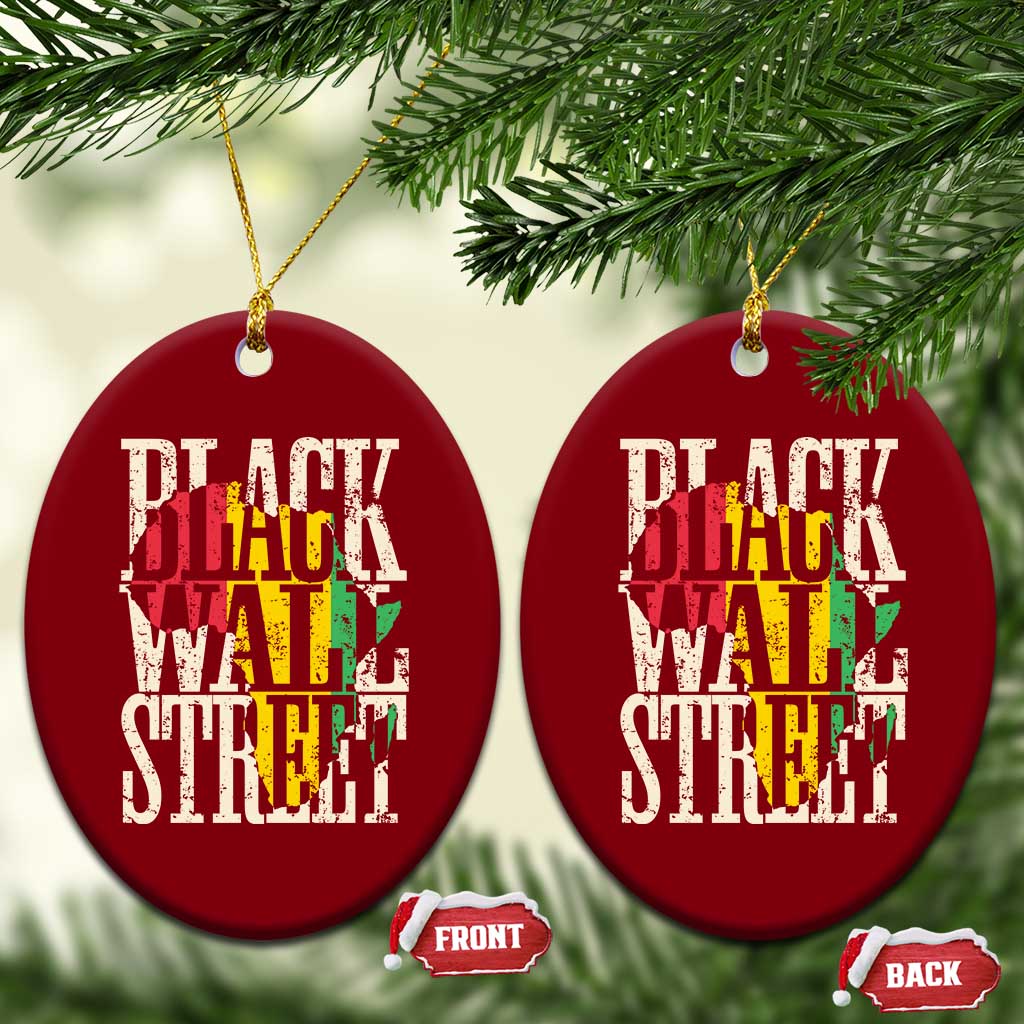 Black Wall Street Ceramic Ornament Tulsa Oklahoma Black History Month Africa Map