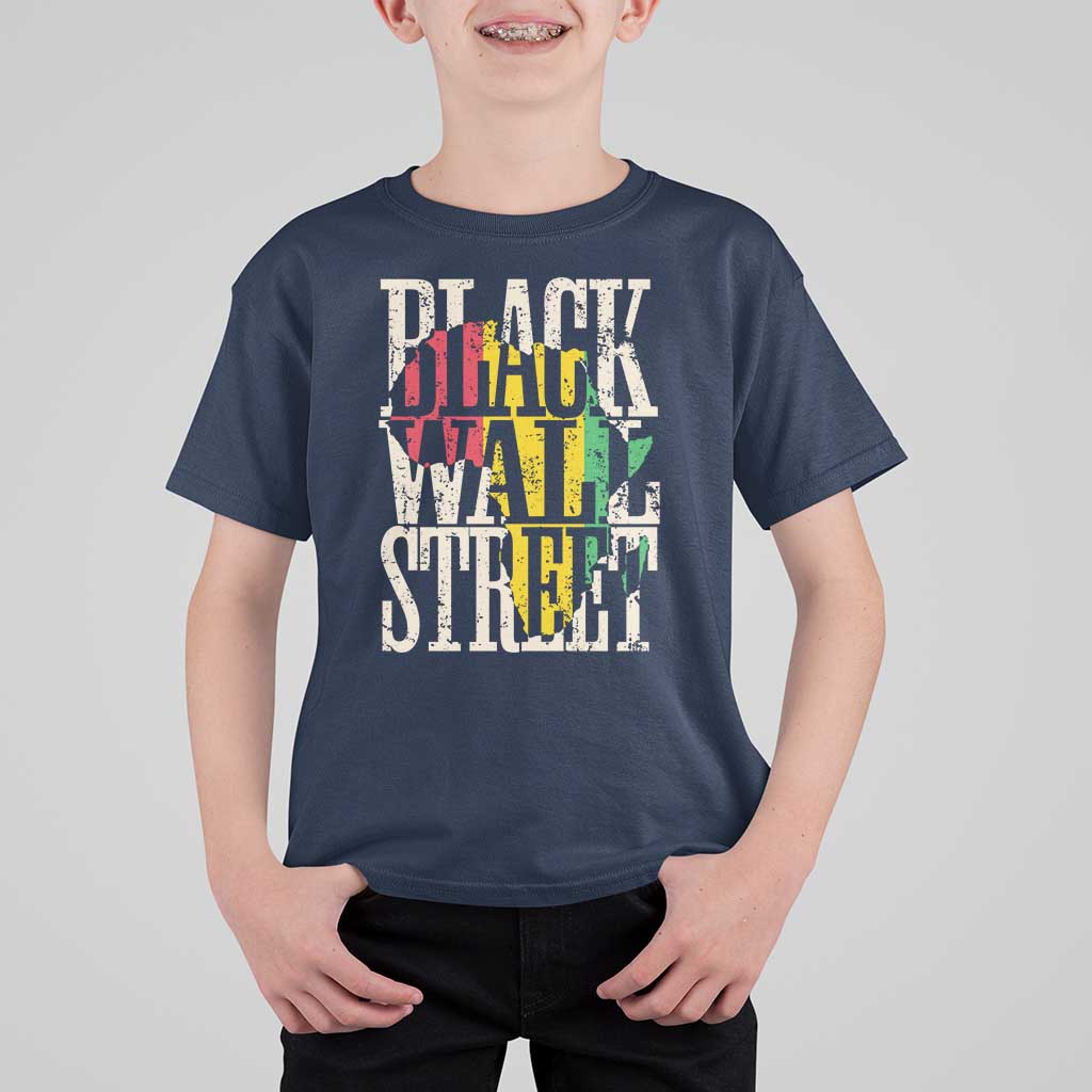 Black Wall Street T Shirt For Kid Tulsa Oklahoma Black History Month Africa Map