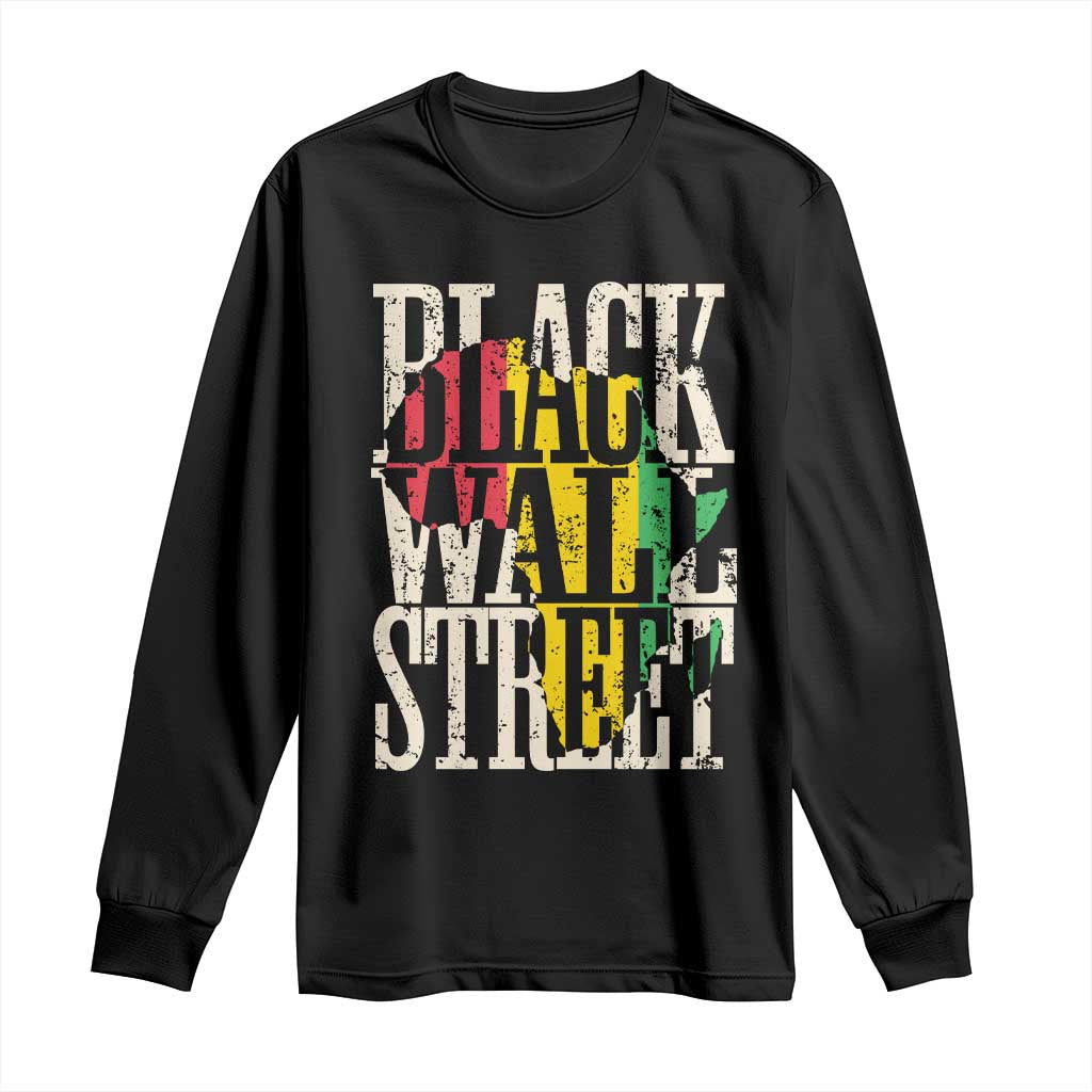 Black Wall Street Long Sleeve Shirt Tulsa Oklahoma Black History Month Africa Map