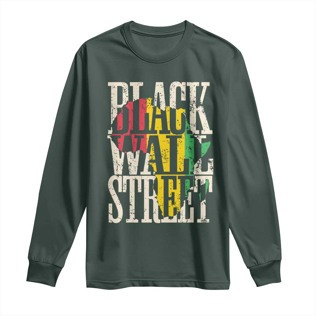 Black Wall Street Long Sleeve Shirt Tulsa Oklahoma Black History Month Africa Map