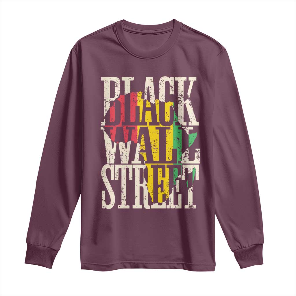 Black Wall Street Long Sleeve Shirt Tulsa Oklahoma Black History Month Africa Map