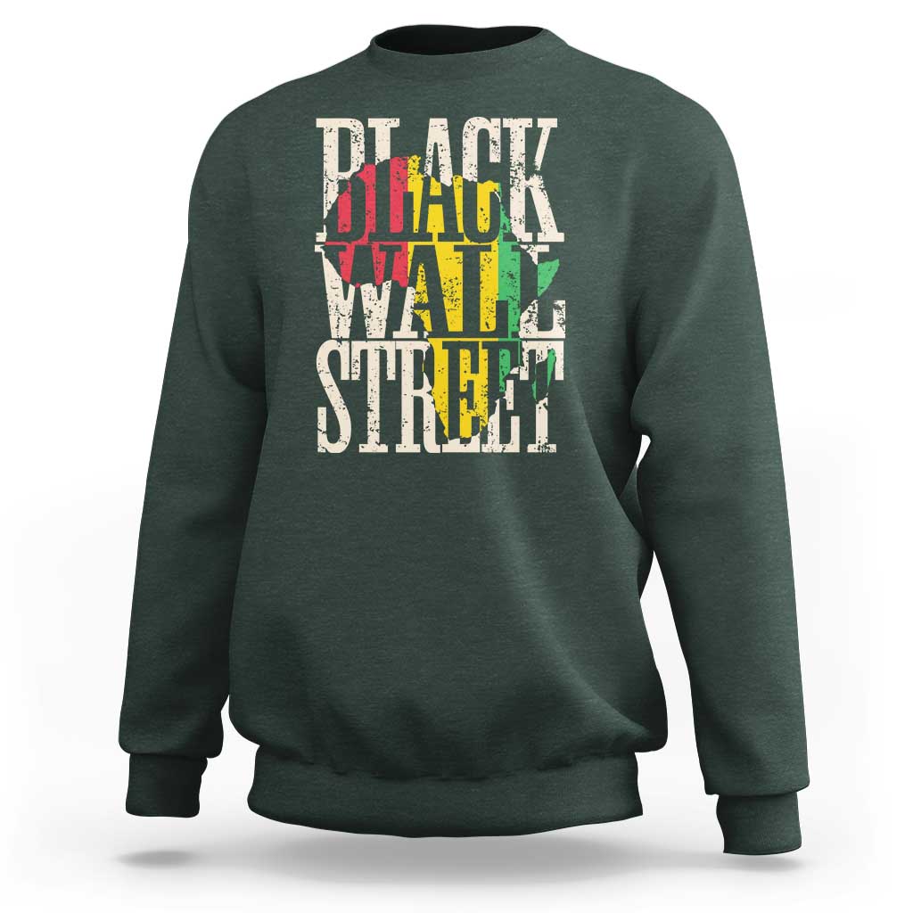 Black Wall Street Sweatshirt Tulsa Oklahoma Black History Month Africa Map