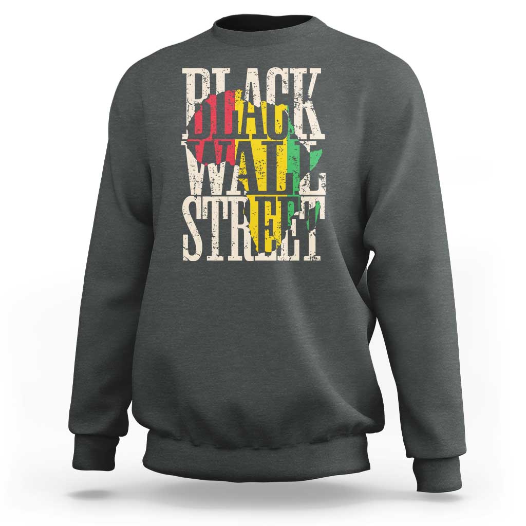 Black Wall Street Sweatshirt Tulsa Oklahoma Black History Month Africa Map