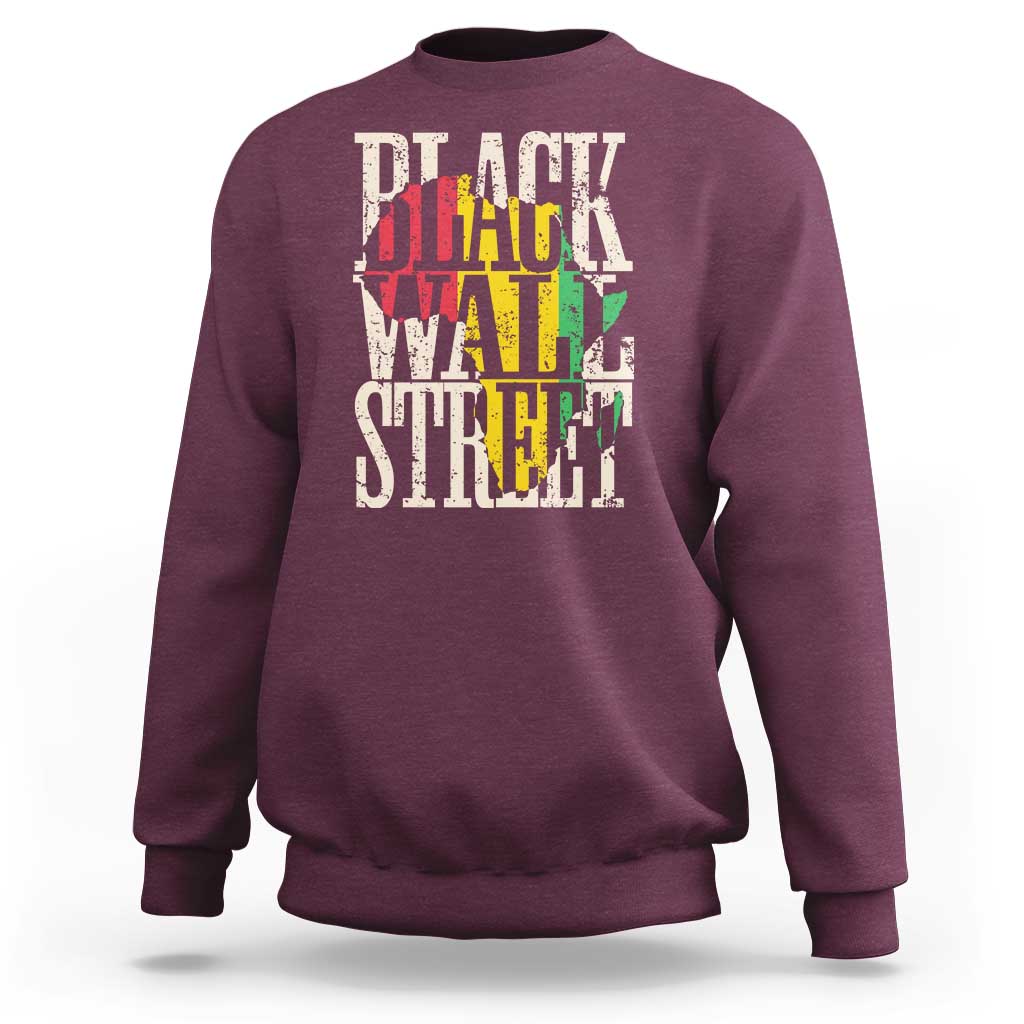 Black Wall Street Sweatshirt Tulsa Oklahoma Black History Month Africa Map