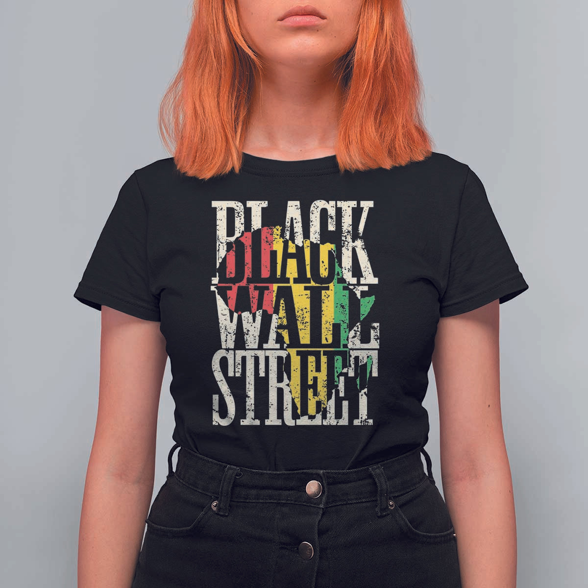 Black Wall Street T Shirt For Women Tulsa Oklahoma Black History Month Africa Map