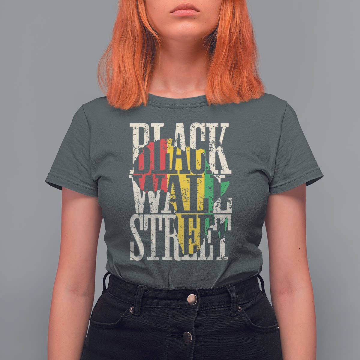 Black Wall Street T Shirt For Women Tulsa Oklahoma Black History Month Africa Map